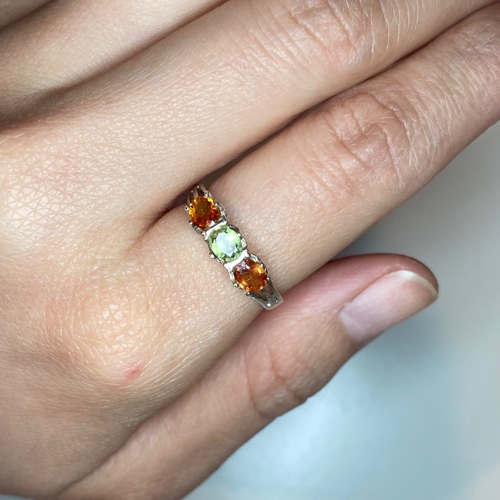 Sterling silver sapphire ring